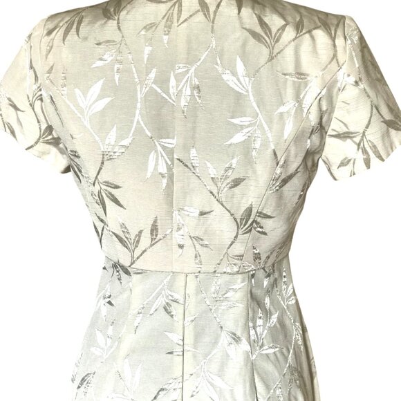 J.R. Nites Petites by Caliendo 70s Dress Set Jewel Jacket: Vintage Pink Floral - Picture 10 of 15